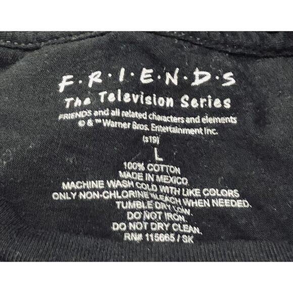 Central Perk FRIENDS TV Show Black T-Shirt Adult Large Graphic Tee - Picture 3 of 4